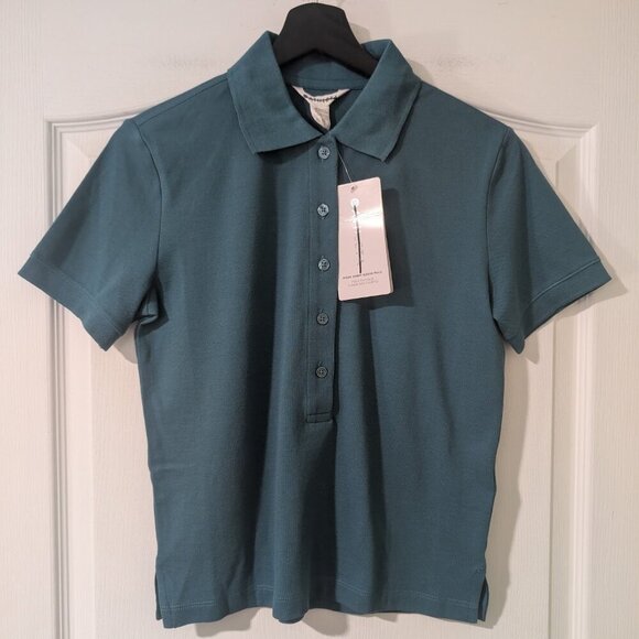 Athleta | On The Go Polo In Borealis Green - Picture 3 of 11